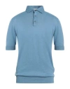 Filippo De Laurentiis Man Sweater Light Blue Size 42 Linen, Cotton