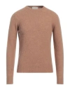 Filippo De Laurentiis Man Sweater Light Brown Size 38 Merino Wool, Cashmere, Polyamide In Beige