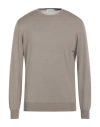 Filippo De Laurentiis Man Sweater Light Brown Size 44 Super 140s Wool, Silk, Cashmere In Beige