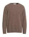 Filippo De Laurentiis Man Sweater Light Brown Size 46 Alpaca Wool, Merino Wool, Polyamide In Brown