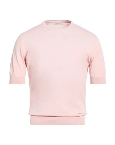 Filippo De Laurentiis Man Sweater Light Pink Size 40 Cotton