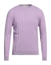 Filippo De Laurentiis Man Sweater Lilac Size 40 Cotton In Purple