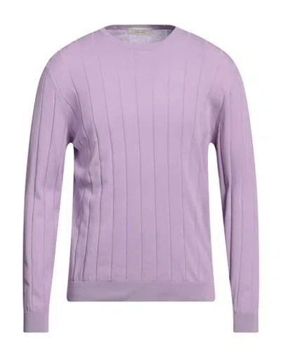 Filippo De Laurentiis Man Sweater Lilac Size 40 Cotton In Purple