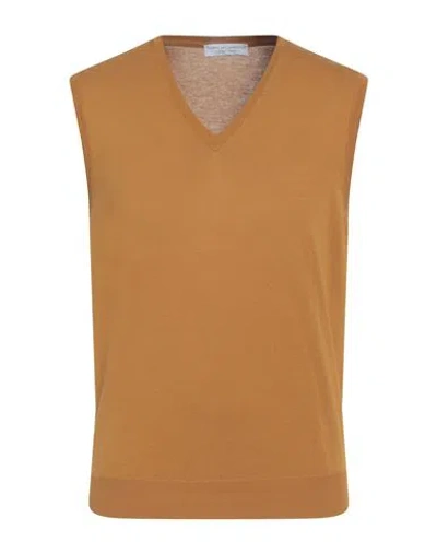 Filippo De Laurentiis Man Sweater Ocher Size 38 Cotton In Yellow