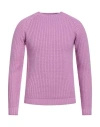 Filippo De Laurentiis Man Sweater Mauve Size 40 Merino Wool In Purple