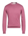 Filippo De Laurentiis Man Sweater Mauve Size 44 Cotton In Pink