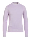 Filippo De Laurentiis Man Sweater Mauve Size 44 Merino Wool, Silk, Cashmere
