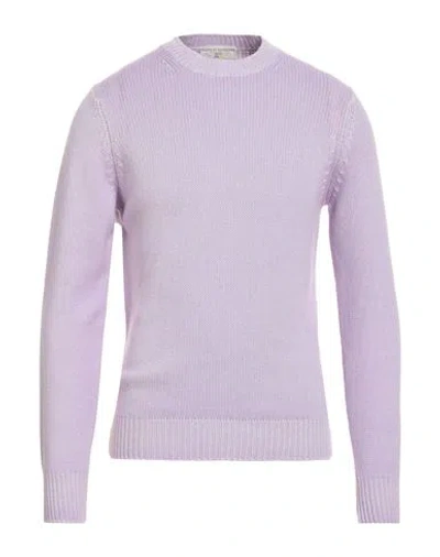 Filippo De Laurentiis Man Sweater Mauve Size 44 Merino Wool, Silk, Cashmere