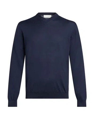Filippo De Laurentiis Man Sweater Midnight Blue Size 36 Cotton