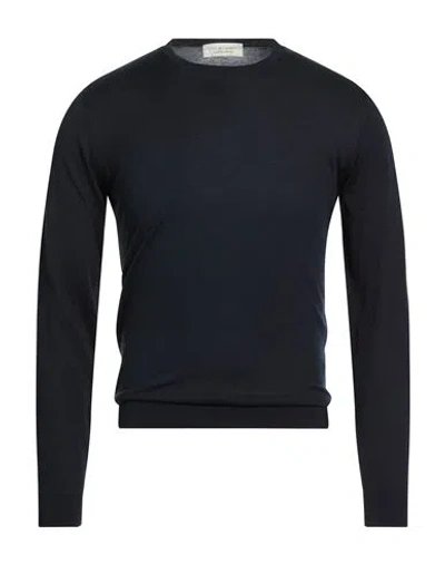 Filippo De Laurentiis Man Sweater Midnight Blue Size 36 Cotton In Black