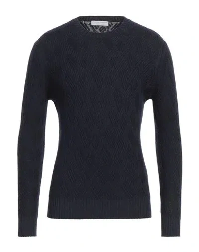 Filippo De Laurentiis Man Sweater Midnight Blue Size 38 Merino Wool In Blue