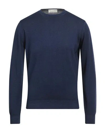 Filippo De Laurentiis Man Sweater Midnight Blue Size 38 Merino Wool In Blue