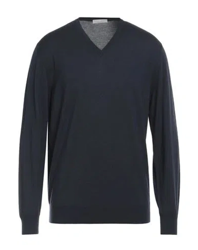 Filippo De Laurentiis Man Sweater Midnight Blue Size 44 Merino Wool, Silk, Cashmere