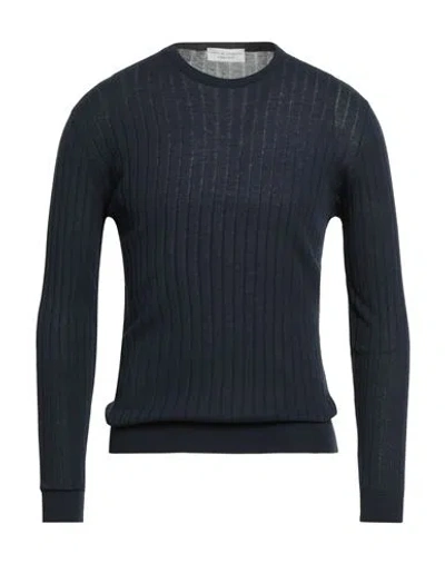 Filippo De Laurentiis Man Sweater Midnight Blue Size 50 Cotton