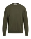 Filippo De Laurentiis Man Sweater Military Green Size 46 Cotton In Green