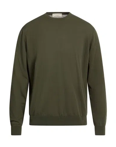Filippo De Laurentiis Man Sweater Military Green Size 46 Cotton