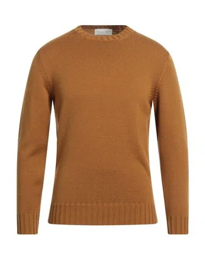 Filippo De Laurentiis Man Sweater Mustard Size 42 Merino Wool In Orange