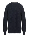 Filippo De Laurentiis Man Sweater Navy Blue Size 46 Merino Wool, Silk, Cashmere