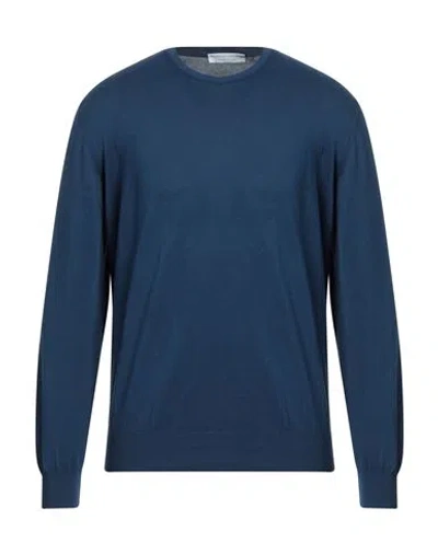 Filippo De Laurentiis Man Sweater Navy Size 38 Cotton In Blue