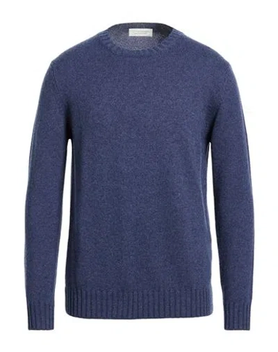 Filippo De Laurentiis Man Sweater Navy Size 42 Cashmere In Blue