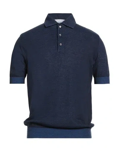 Filippo De Laurentiis Man Sweater Navy Size 42 Cotton In Blue