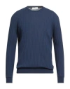 Filippo De Laurentiis Man Sweater Navy Size 48 Cotton In Blue