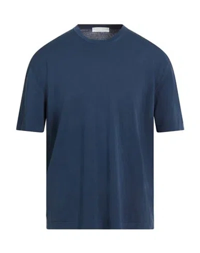 Filippo De Laurentiis Man Sweater Navy Size 48 Cotton In Blue