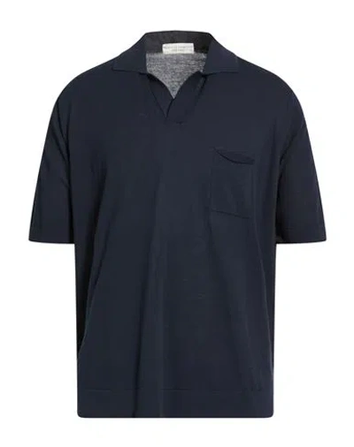 Filippo De Laurentiis Man Sweater Navy Size 50 Cotton In Blue