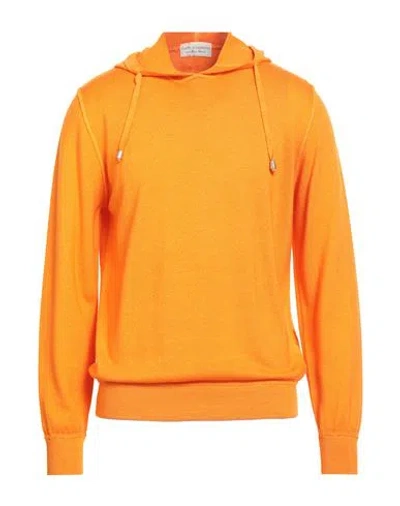Filippo De Laurentiis Man Sweater Orange Size 42 Merino Wool