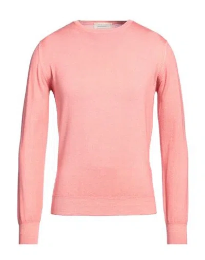 Filippo De Laurentiis Man Sweater Pink Size 36 Merino Wool