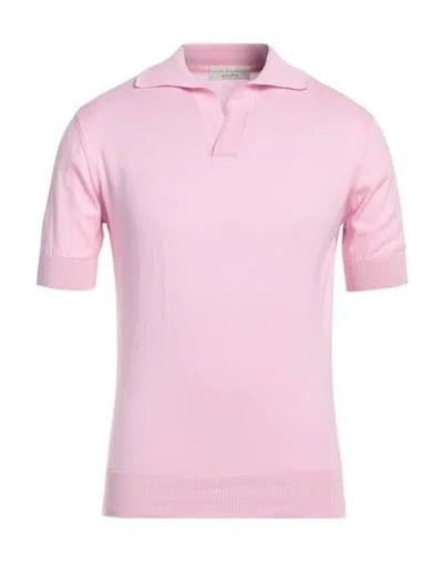 Filippo De Laurentiis Man Sweater Pink Size 44 Cotton