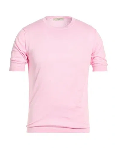 Filippo De Laurentiis Man Sweater Pink Size 38 Cotton