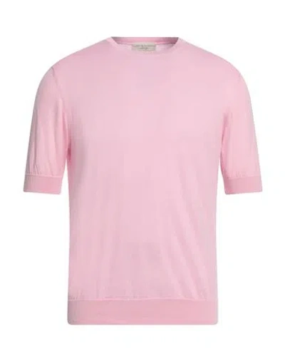 Filippo De Laurentiis Man Sweater Pink Size 40 Cotton In Pink