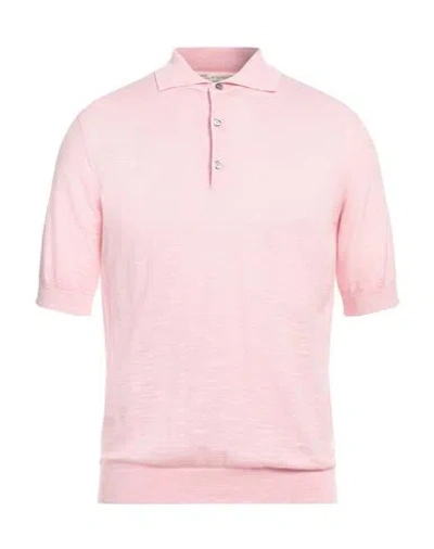 Filippo De Laurentiis Man Sweater Pink Size 42 Cotton