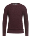 Filippo De Laurentiis Man Sweater Plum Size 38 Merino Wool