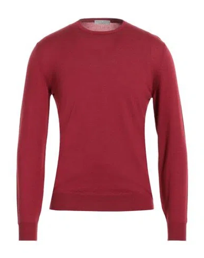 Filippo De Laurentiis Man Sweater Red Size 46 Merino Wool, Silk, Cashmere