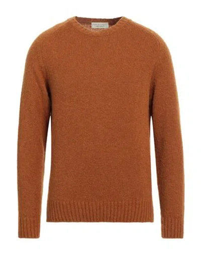 Filippo De Laurentiis Man Sweater Rust Size 42 Alpaca Wool, Wool, Polyamide In Red