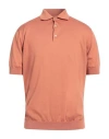 Filippo De Laurentiis Man Sweater Rust Size 44 Cotton In Red