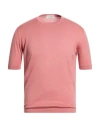 Filippo De Laurentiis Man Sweater Salmon Pink Size 40 Cotton