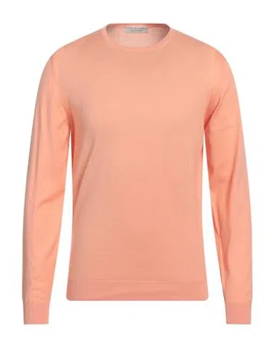 Filippo De Laurentiis Man Sweater Salmon Pink Size 40 Cotton