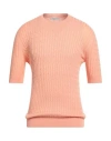 Filippo De Laurentiis Man Sweater Salmon Pink Size 42 Cotton