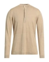 Filippo De Laurentiis Man Sweater Sand Size 44 Linen In Beige