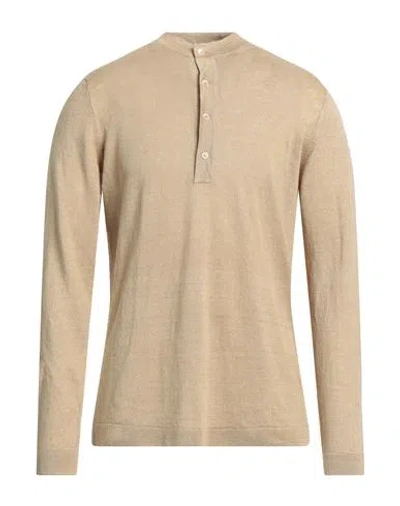Filippo De Laurentiis Man Sweater Sand Size 44 Linen In Beige