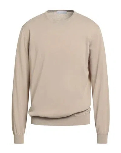 Filippo De Laurentiis Man Sweater Sand Size 46 Cotton In Neutral