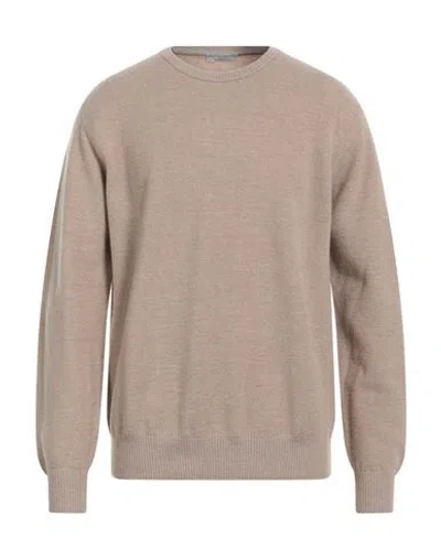 Filippo De Laurentiis Man Sweater Sand Size 46 Merino Wool, Cashmere In Brown