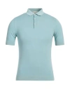 Filippo De Laurentiis Man Sweater Sky Blue Size 36 Cotton