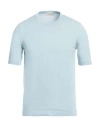 Filippo De Laurentiis Man Sweater Sky Blue Size 38 Cotton