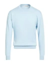 Filippo De Laurentiis Man Sweater Sky Blue Size 46 Cotton