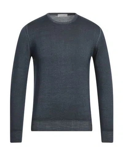 Filippo De Laurentiis Man Sweater Slate Blue Size 38 Merino Wool