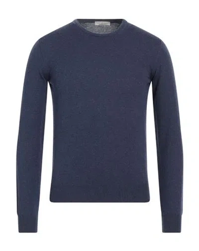 Filippo De Laurentiis Man Sweater Slate Blue Size 38 Merino Wool, Cashmere